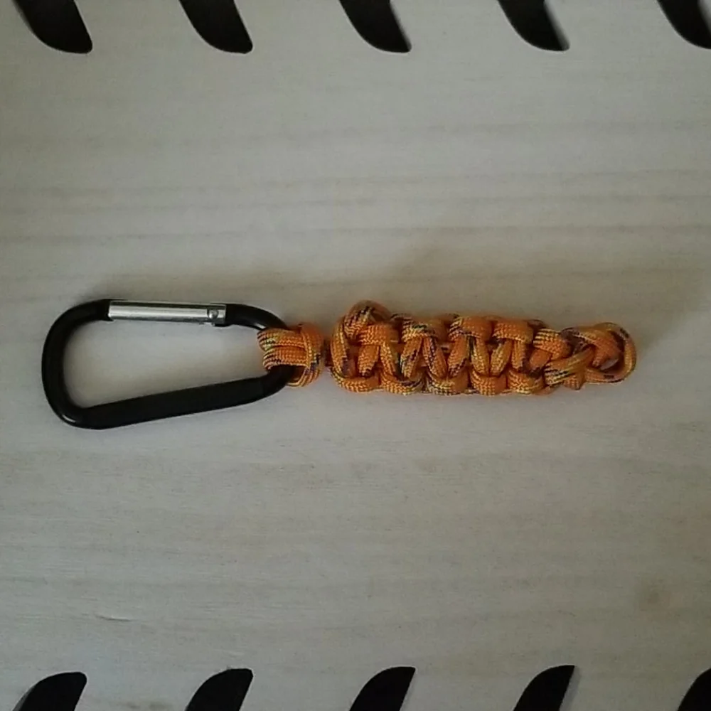 Orange Paracord Keychain